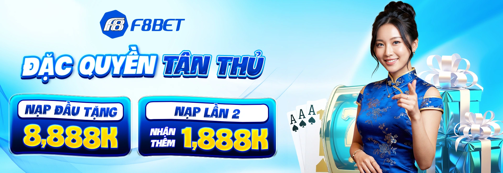 banner f8bet đặc quyền tân thủ tặng 8888k